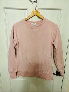 Jockey Light Pink Long-Sleeve Crewneck Top-Women Size XS